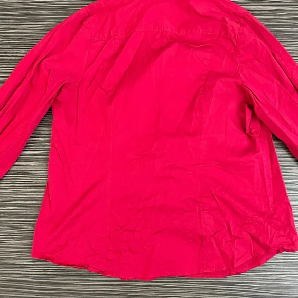 Lane Bryant pink cotton button down shirt size 18 - Picture 5 of 7